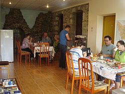 Guests having breakfast at Khachik's B&B
